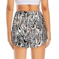 thumbnail image 2 of Lsque Leopard And Zebra Printed Women's Running Shorts with Liner Pockets,Elastic Quick Dry Workout Athletic Gym Yoga Shorts,Womens High Waist Shorts-, 2 of 9