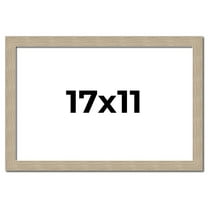 17x11 Frame Grey Solid Wood Picture Frame Width 1 Inches | Interior Frame Depth 0.5 Inches |