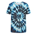 thumbnail image 4 of Rvwovn Men's Colorful Tie-Dye Crewneck T-Shirt, Loose Fit Outdoor Daily Tee with Multi Colors, 4 of 5