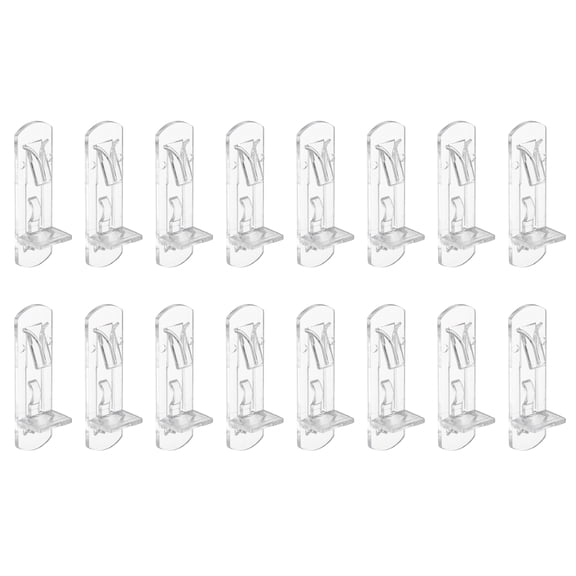 Uxcell 16 Pcs Clear Plastic Locking Shelf Pins Fits 5mm Peg Hole 20mm Thick