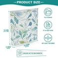 thumbnail image 5 of Blue Leaves 3 Ring Hardcover Binders 1.5in Round Rings for Letter-Size Folder Paper Organizer Pockets for Office Student Recipe, 5 of 9