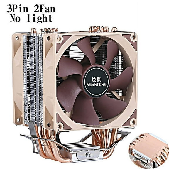 6 Heat Pipe PC Cooling Fan  CPU Processor Suitable For Installing LGA775 115x 1200 1700 1356 1366 i5 i7 AMD PWM Speed Regulation