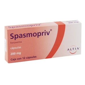 Spasmopriv cápsulas 12 pzas de 200 mg c/u