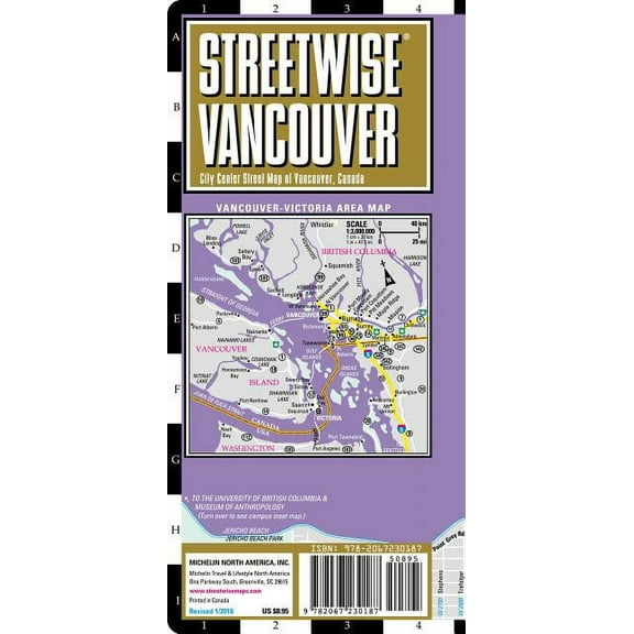 Streetwise vancouver map - laminated city center street map of vancouver, canada: 9782067230187