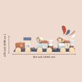 thumbnail image 3 of Speedy Monkey Wooden Pull-Along Train Stacker – Soft Colors, Monkey Character, Stacking Blocks, Build Houses | Non-Toxic Paint, Creative Fun, Ideal for Kids 1 Year+, Educational Toy for Toddlers., 3 of 5
