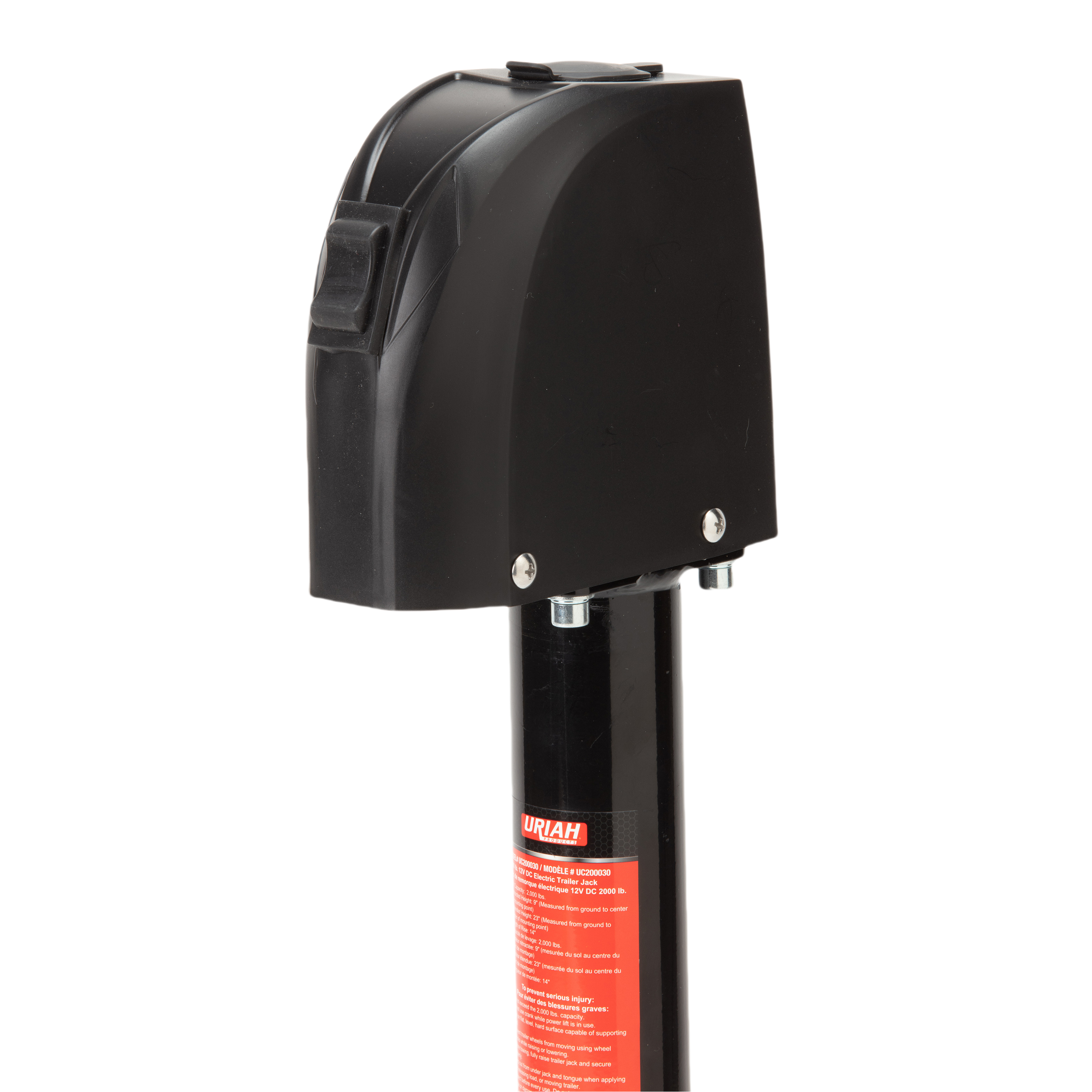 Uriah Products 12V DC Electric Trailer Jack | 2,000 lbs Lift Capacity, with Hard-Wire Connection