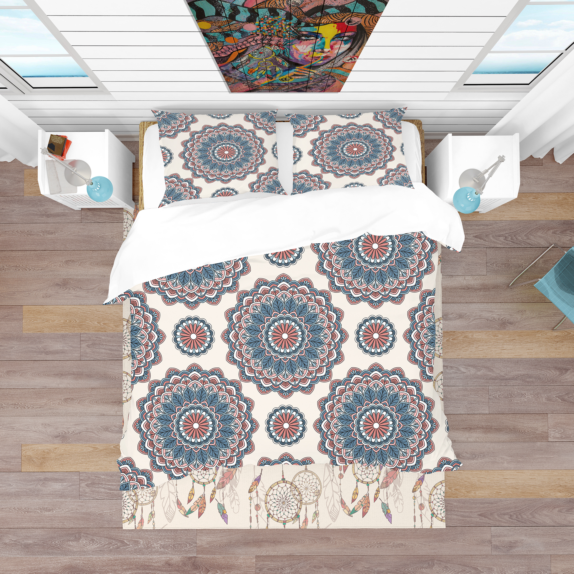 Designart 'Oriental Pattern' Bohemian & Eclectic Duvet Cover Set