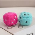 thumbnail image 2 of Dice Plush Toy With Key Ring Fluffy Colorful Dot Dice Plushies Ornament Pp Cotton Stuffed Dice Pendant Handbag Decor Creative Gift Kaesi, 2 of 5