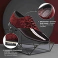 thumbnail image 5 of Men's Formal Dress Shoes with Embossed Floral Pattern, Formal Lace-Up Dress Shoes for Wedding & Party, 5 of 6