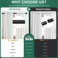 thumbnail image 3 of AIR-HEI! DEAR Black Curtain Rods 72 to 144 Inch(6-12FT),1 Inch Long Curtain Rod,Adjustable Heavy Duty Curtain Rods,Modern Decorative Drapery Rods,Telescoping Window Single Curtain Rod 36-150",Matte B, 3 of 4
