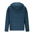 thumbnail image 5 of Fnooota Mens Winter Coats, Warm Windproof Zip up Long Sleeve Quilted Jackets with Hood Navy Size 2XL, 5 of 5