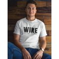 thumbnail image 2 of Wine Hug In A Glass Grunch Design Men White T-Shirt, Male Medium, 2 of 4