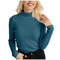 thumbnail image 2 of Clearance Sale! Rigardu Womens Turtleneck Sweater Ribbed Long Sleeve Knit Shirts Trendy Basic Casual Tunic Tops Slim Fit Fall Sweater Tops C One Size, 2 of 4