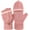 Fuzzy-pink, variant on Winter Fingerless Gloves Mittens for Women Men Warm Wool Knitted Convertible Flip Top Mittens for Cold Weather