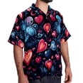 thumbnail image 2 of Love Men's Short Sleeve Beach Shirts, Hawaiian Printed Button Down Summer Casual Unisex Men's Shirts, 2 of 6