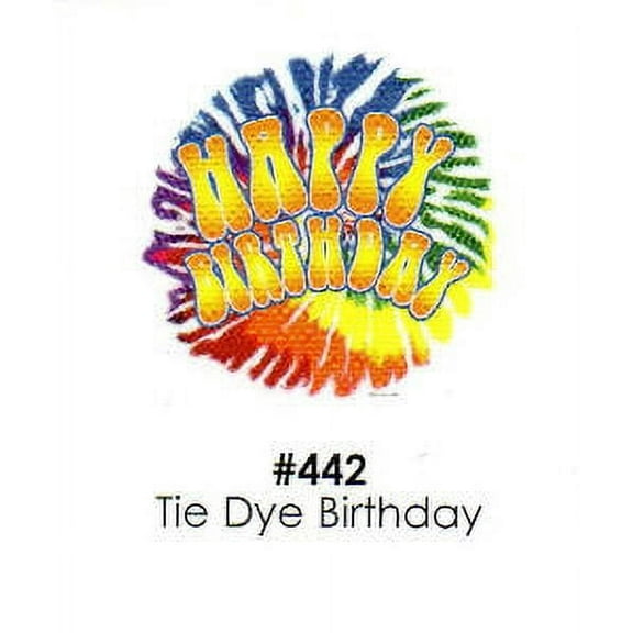 Tie Dye Birthday Cake Decoration Edible Frosting Photo Sheet
