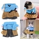thumbnail image 4 of Poliéster divertido samurái vertical disfraz de mascota fiesta de Halloween ropa de cosplay vestir para perro gato (L), 4 of 12