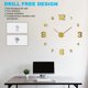 thumbnail image 5 of Reloj de Pared Eccomum Acrílico Silencioso 3D Oro 80-130cm, 5 of 5