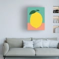 thumbnail image 2 of Trademark Fine Art Rosi Feist Lemon With Two Leaves Canvas Wall Art, 2 of 4