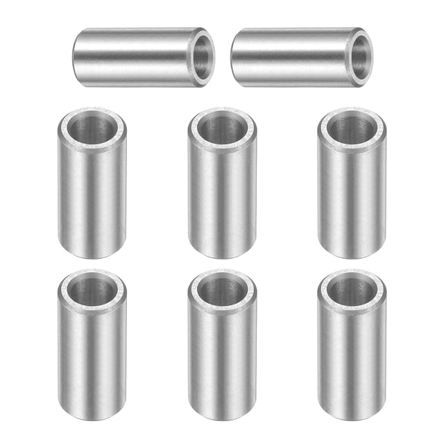 Uxcell 8 Pcs Cojinetes de Manga 5 x 8 x 18 mm (ID x OD x Longitud), Cojinete Reductor de Acero 52100 sin Aceite, (Material: AISI/SAE 52100/ISO 100Cr6)