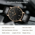 thumbnail image 7 of A ALPS Mens Watches Fashion Quartz Men's Watches Ultra Thin Minimalist Wristwatches with Leather Strap Gift for Man Father's Day Gifts, 7 of 7