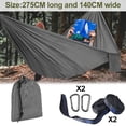 thumbnail image 2 of Hamaca al aire libre ultraligera giratoria de nailon 210t, hamaca de cuerda transpirable simple y doble para acampar, 2 of 5