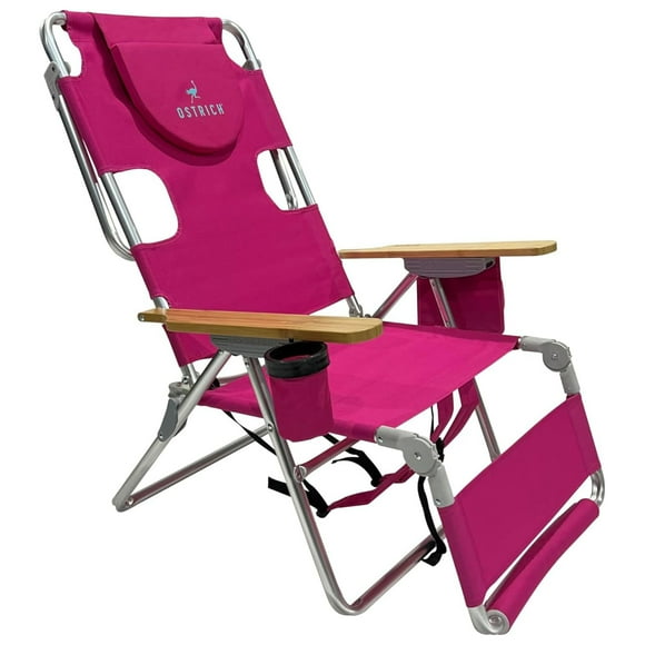 Ostrich The Woody Backpack 3N1 Portable Chair, Reclining Lounger with Cooler Bag, Pink