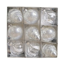 hulanddfd Christmas Tree Ornaments - Set of 9pcs Silver Shatterproof Hanging Balls 8cm/3.15" Christmas Balls Decorations for Xmas Tree and Holiday Wedding Party