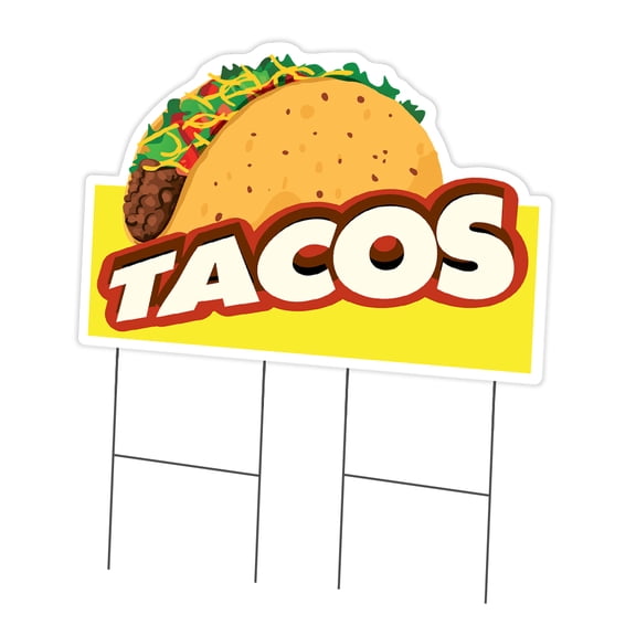 SignMission C-DC-2436-Tacos 24 x 36 in. Yard Sign & Stake - Tacos
