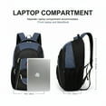 thumbnail image 6 of Extra Large Travel Backpack with Laptop Pocket,35L Lightweight Travel Work College School Bag for Men and Women,Navy,06512, 6 of 10