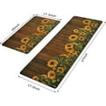 thumbnail image 3 of Sunflowers Kitchen Rugs Set of 2 Anti Fatigue Kitchen Mats for Floor Non-Slip Waterproof Kitchen Mats on The Wooden Kitchen Floor Mat Washable for Kitchen, Home, Office, Laundry, 3 of 6