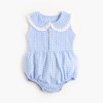 thumbnail image 6 of NOKIO Toddler Printed Flutter Sleeve Bodysuit Girls Sleeveless Plaid Prints Ruffles Romper Bodysuits Jumpsuit Clothes Baby Casual Summer Bodysuit Toddler Casual Short Sleeve Bodysuit, 6 of 9