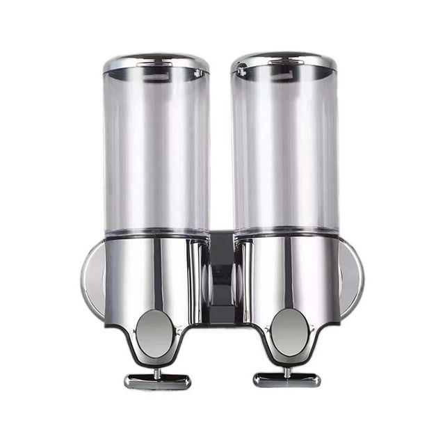 Botella vacía con bomba, dispensador de jabón líquido para manos, botella de loción, dispensador de jabón de ducha impermeable para baño, granja, 2 ranuras