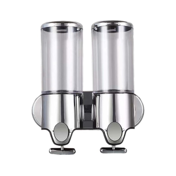 Dispensador de jabón de mano antideslizante, dispensador de champú para baño, cocina 2 ranuras