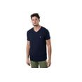 thumbnail image 2 of Camiseta Nautica para hombre, manga corta, lisa, entallada, cuello en V, azul marino, 2 of 4