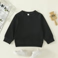 thumbnail image 2 of Rovga Toddler Kids Baby Boy Girl Crewneck Sweatshirt Cotton Long Sleeve Solid Color Pullover Top Casual Spring Fall Clothes Stylish Clothing, 2 of 9