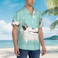 thumbnail image 3 of Pofeuu French Bulldog Taking a Bath Print Hawaiian Shirt for Men Sleeves Casual Button Down Summer Beach Dress Shirts T-Shirts,Small, 3 of 7