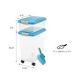 thumbnail image 3 of IRIS USA 30 lbs & 11 lbs Combo Airtight Dog Food Storage Container, Stackable Treat Box, 2-Cup Scoop, Casters, Keep Fresh, Easy Mobility, Blue Moon, 3 of 4