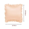 thumbnail image 4 of Unique Bargains 2-Piece Satin Ruffled Edge Pillowcases, Euro, Rose Gold, 4 of 8