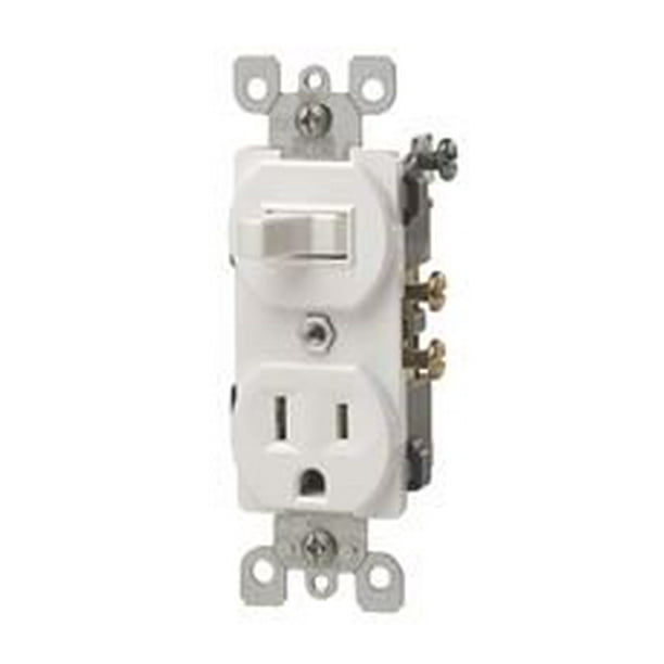 COMBO SWITCH RECEPTACLE WHITE