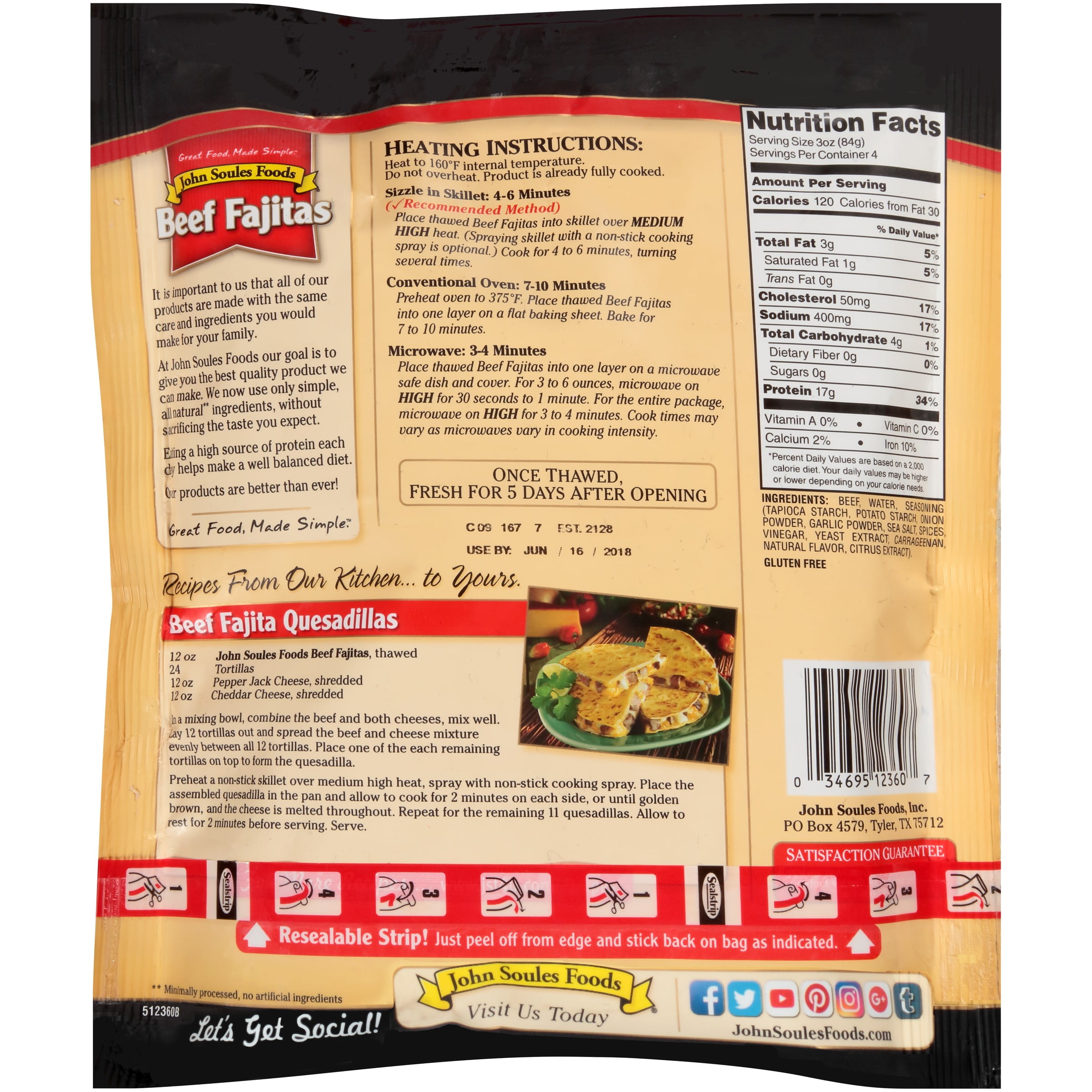 calories in beef fajitas
