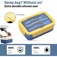 thumbnail image 4 of Box Lunch Con Topper Y Cubiertos Capacidad 1100ml Lab.G, Azul Gris, 4 of 5