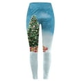 thumbnail image 5 of Rovga Leggings For Women High Waist Tight Multicolor Cartoon Printed Pants Skinny Running Xmas Santa Party Snowman Leggings Relax Fit Woens Clothes Light Blue 3Xl, 5 of 5