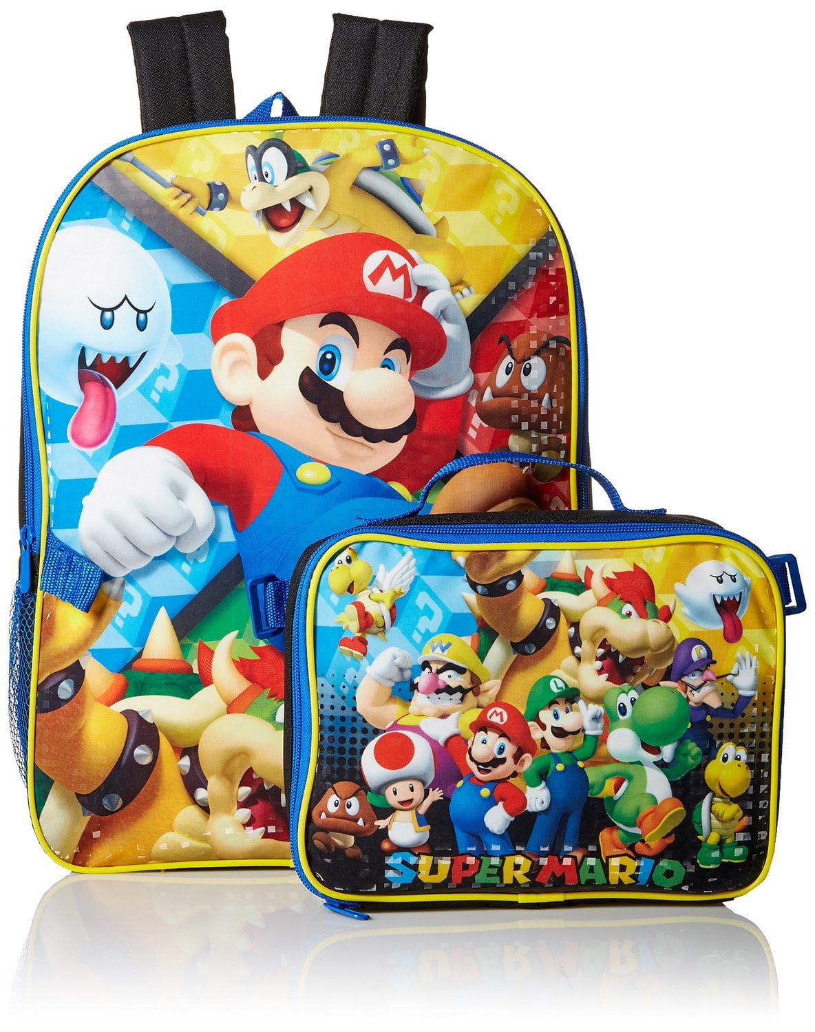Backpack Super Mario Team/Group w/Lunch Bag New 417979