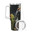 thumbnail image 2 of Daiia Realistic Style Cute Cat Printed 40 oz Tumbler with Handle,Ice Bully Insulated Tumbler 2 in 1 Lid Insulated Water Bottle Stainless Steel Travel Coffee Mug, 2 of 8