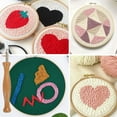 thumbnail image 2 of WHAMVOX Wooden Handle Embroidery Pen Embroidery Needle Punch Needle Felting Threader Embroidery Cloths Craft Tools DIY Sewing, 2 of 8