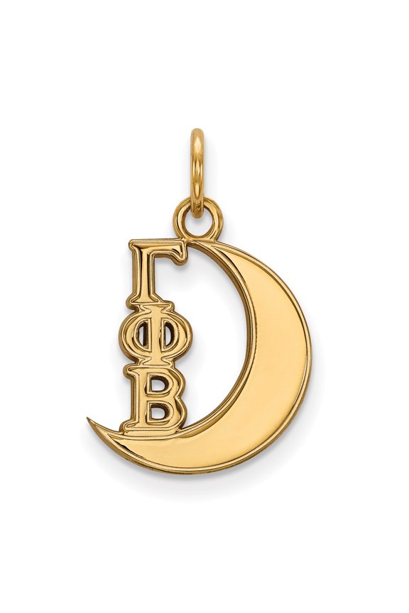 925 Sterling Silver With GP LogoArt Gamma Phi Beta XS Pendant; for Adults and Teens; for Women and Men