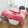 thumbnail image 5 of Pink Butterfly Rectangle Tablecloth Waterproof Polyester Table Clothative Stain Resistant & Wrinkle Resistant Washable Table Cover for Dining Table/Party/Camping 60x120 Inch Decor Gift, 5 of 7