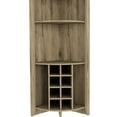 thumbnail image 3 of Modern Corner Bar Cabinet | Ideal for Dining Room Organization with Wine Rack | Particle Board Build | Solves Dining Room Storage Woes, 3 of 7