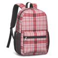 thumbnail image 2 of Red and Black Checkered Pattern 17" School Backpacks for Teens,Waterproof Oxford Fabric,S-Shape Padded Straps for School,Travel,Hiking,Camping, 2 of 6